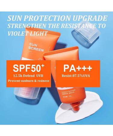 Trendyfave Sunscreen SPF 50+ Sun Cream For High Sun Protection Ultra Light UV Protetion Suncream Long-Lasting Anti-Sweat Anti-Eye Stinging Sensitive Skin Travel Size 50g - Buy Online on SooperMarket.com
