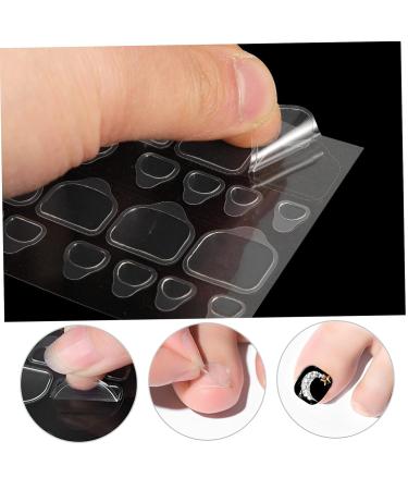Gogogmee 20 Sheets Nail Stickers for Nail Art False Toenails for Big Toe Nail Adhesive Tabs Nail Glue Tabs Press on Sticky Tabs Sticky Nail Tabs Glue on Nails Medium Length Nail Sticky Tabs - Buy Online on SooperMarket.com