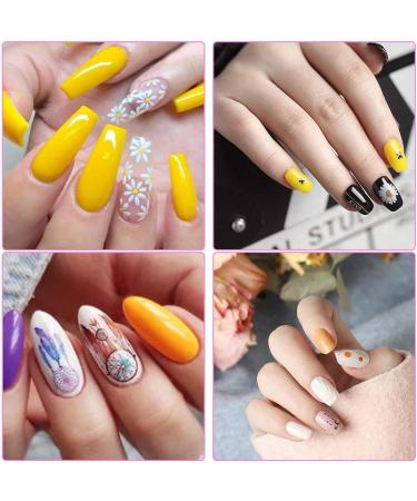 Feather Nail Art Stamping Kit - 4 Templates, Stamper, Scraper, Dreamcatcher Plates for DIY Manicure - Style 1 - Buy Online on SooperMarket.com