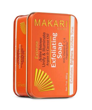 MAKARI Extreme Argan & Carrot Seed Oil Skin Toning Gift Set | Exfoliating Soap & Body Lotion for All Skin Types | Botanical Self Care Kit with Free Makeup Bag - Buy Online on SooperMarket.com