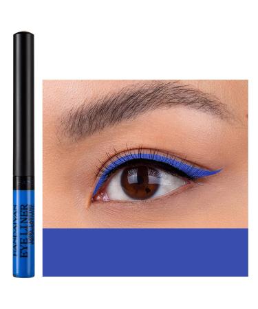 DekRion Liquid Eyeliner  Matte Colored Eyeliners  Blue Eyeliner  White Black Red Brown Green Purple Waterproof High-pigmented Colorful Eyeliners Eye Makeup  1PC Light-Blue 19Light-Blue