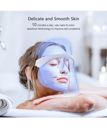 LED Light Facial Mask | 3 Colors Photon Beauty Device for Facial Rejuvenation & Anti-Aging - Buy Online on SooperMarket.com