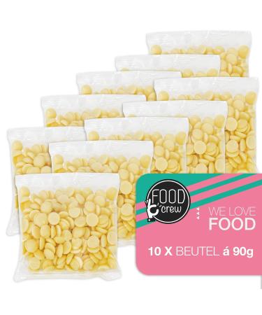 Food Crew 900g White Belgian Chocolate for Fondue - Perfect for Chocolate Fountains & New Year's Eve - 10 Individually Packaged Portion Bags - Buy Online on SooperMarket.com