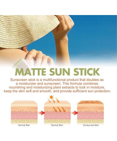 18g Sunblock Stick Matte Moisturizing UV Protection Lightweight Facial Sunscreen Stick for Women - Buy Online on SooperMarket.com