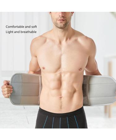 XL Gray Elastic Back Bandage - Adjustable & Breathable Lumbar Support for Lower Back Pain Relief | Ideal for Sports & Daily Use - International Shipping Available - Buy Online on SooperMarket.com
