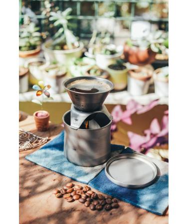 KEITH Titanium Ti3911 Ultralight Coffee Maker with Premium Leather Case - Buy Online on SooperMarket.com