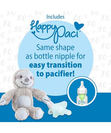 Dr. Brown's Baby Pacifier 0-6m with Soft Lovey Sloth and Teether - Pink - Buy Online on SooperMarket.com