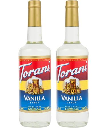 Torani Vanilla Flavour Syrup 750ml bottle 2 Pack Transparent & Salted Caramel Flavour Syrup PET (Plastic) 750ml - Buy Online on SooperMarket.com