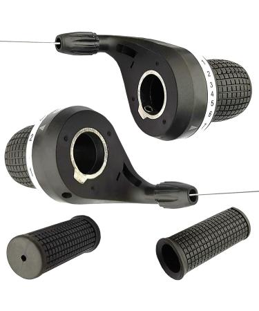 3x7 Speed Bicycle Twist Grip Shifters for Shimano Brand Bike + Non-Slip Handlebar Grips - Buy Online on SooperMarket.com