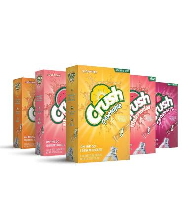 Crush- Powder Drink Mix - Sugar Free & Delicious (Summer Variety 30 Sticks)