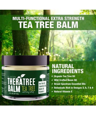 TheraTree Tea Tree Oil Balm with Neem Oil - Soothes Dry Itchy Skin & Fights Skin Irritation | International Shipping Available - Buy Online on SooperMarket.com