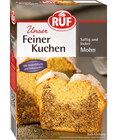 Call fine poppy seeds baking mix for a juicy stirring cake with aromatic poppy seed filling and powdered sugar 1x465g Mohn 465 g (1 Pack)
