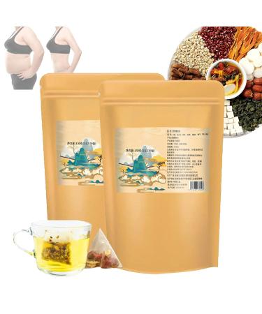 Poria And Coix Seed Tea For Dampness Elimination 30Bags/1Box Fu Ling Yi Wet Tea Lemon Hawthorn Lotus Leaf Tea Dampness Clearing Herbal Tea Poria Cocos Dehumidification Tea (2Box)