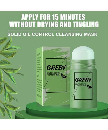 Green Tea Mask Stick Green Mask Stick Green Tea Deep Cleanse Mask Stick Clay Mask Purifying Oil Control Clean Solid Mask Face Moisturizing Acne Deep Pore Cleansing for All Skin Types - Buy Online on SooperMarket.com
