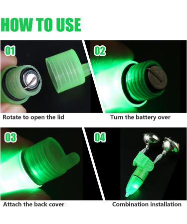 LIUMAYAS 55PCS Fishing Bells LED Night Fishing Rod Bait Alarm Bell | Dual Ring Bells for Bite Alert at Night - Buy Online on SooperMarket.com