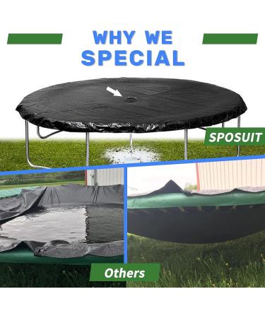 Sposuit 12/14/15ft Trampoline Cover - Rainproof UV Resistant Protection for Round Trampolines | Wear-Resistant Gravity Material | 12 FT - Buy Online on SooperMarket.com