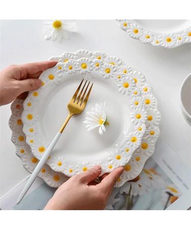 Dinnerware Dishes Plates Ceramic Embossed Dinner Plate Dinner Household Tableware Fruit Plate Dim Sum Plate Dinner Plate Baking Plate Kitchen Tableware Dinner Restaurant Family Party Plates (Size : 2 25cm - Buy Online on SooperMarket.com