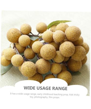 Ciieeo Doll House Diy Toy Fake Longyan Model Kitchen Fruit Longan Model Fruit Photography Props Fake Longan Decor Simulation Fruit Simulation Fake Fruit Faux Fruit Plastic Peach Miniature Khaki 18x18cm - Buy Online on SooperMarket.com