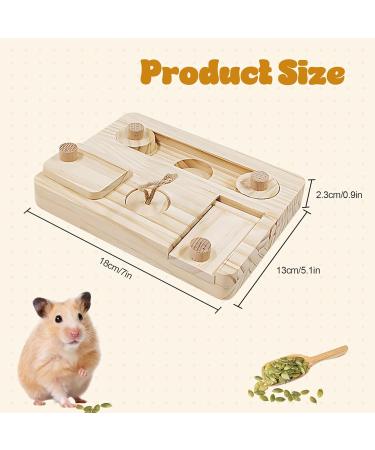 Autumn 6-in-1 Guinea Pig Wooden Toy Set | Hamster & Small Animal Activity Toys for Chinchillas Mice & Dwarf Hamsters - Buy Online on SooperMarket.com