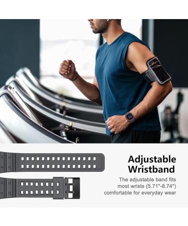 amBand Compatible for Fitbit Versa 4/ Fitbit Versa 3/ Fitbit Versa 2/ Fitbit Versa Lite/Fitbit Sense 2/ Fitbit Sense Bands with Case Protective Case Strap Rugged Sport Protector Wristbands Men Gray Gray Fitbit Sense 2/1 & Versa 4/3/2/1 & Versa Lite - Buy Online on SooperMarket.com