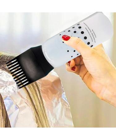 Jeanny Scalp Oil Applicator | Bottle Applicator Brush with Graduated Scale | Hair Oiling Applicator Bottle Hair Dye Brush Bottle for Hair Dyeing Black - Buy Online on SooperMarket.com