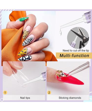 Saviland 40PCS Acrylic Nail Glue | Professional Strong Adhesive for Press On Nails | Long Lasting Stick On Nail Tips Glue - 0.07oz/pc - Buy Online on SooperMarket.com