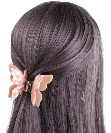 Vctitil Double Layer Butterfly Acetate Hair Claws Hair Clips Ponytail Holders Shark Clip Barrettes Hair Accessories for Women Girl Thin Thick Hair(orange) - Buy Online on SooperMarket.com