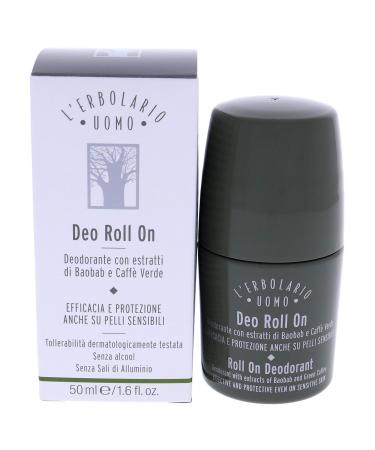 L'Erbolario Baobab And Green Coffee Roll-On Deodorant - Highly Effective Formula - Offers All Day Freshness - Provides Protection And Softens Underarm Skin - Prevents Unpleasant Odors - 1.6 Oz