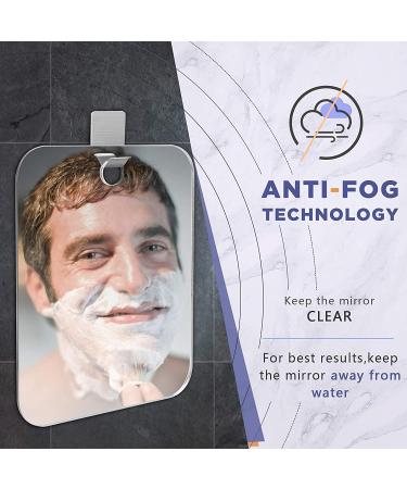 Original Anti-Fog Shower Mirror - Shatterproof Portable Travel Mirror with Hooks - Buy Online on SooperMarket.com