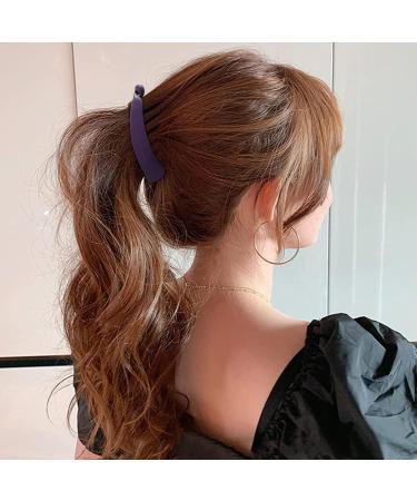 6Pcs Banana Ponytail Holder Clip Fashionable Large Banana Hair Clip Strong Hold Ponytail Banana Clips Vintage Comb Banana Clips for Women Girls - Buy Online on SooperMarket.com