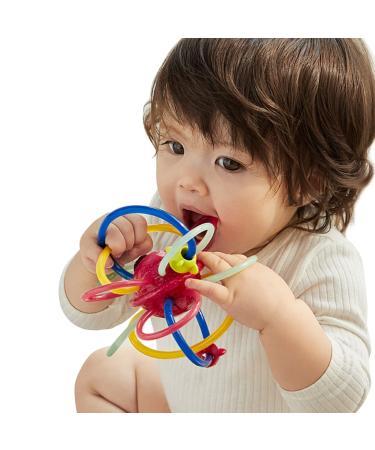 Bc Babycare Baby Teething Toys Rotatable Colorful Teething Toys for Babies 0-6-12months  Lightweight Baby Rattle Teething Toys Baby Chew Toys for Teething Pain Relief
