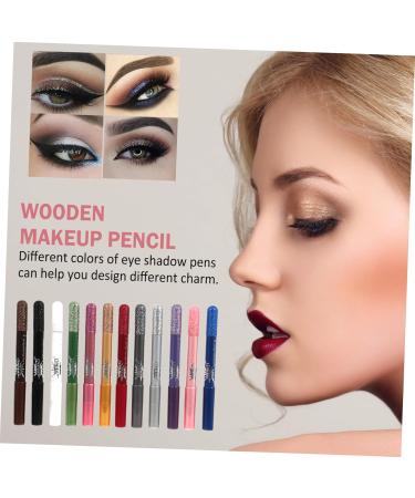 MUSISALY 12pcs Pearlescent Eyeshadow Pencil Eyebrow Pencil Makeup Liner Pencil Makeup Eyeliner Wood - Buy Online on SooperMarket.com