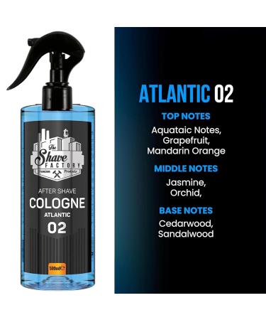 the shave factory Pump Spray After Shave Cologne - Aftershave Cologne Aftershave For Men (02 Atlantic) - Buy Online on SooperMarket.com