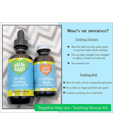 BALM! Baby Bye-Bye Teething Hello Sleep Tincture | Natural & Organic Relief for Baby | Soothes Inflamed Gums & Pain, Promotes Sleep | 4 Oz Glass Bottle (Apple Cider Vinegar) - Buy Online on SooperMarket.com