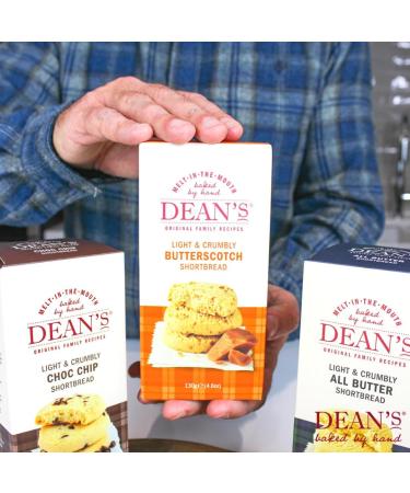 Deans Scottish Butterscotch Shortbread Biscuit - 130g Pack Luxury Butterscotch Shortbread Rounds. Great Flavour & Texture For Dunking In Tea/Coffee. Slowly Baked By Hand To An Original Scottish Recipe - Buy Online on SooperMarket.com