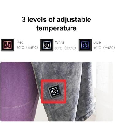 Kuuleeyn USB Heated Electric Shoulder Blanket & Warm Scarf - Lightweight Coral Fleece for Winter - Light Gray - Buy Online on SooperMarket.com