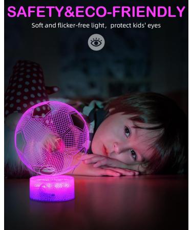 3D Football Night Light for Kids - Remote Control & 16 Colors | Perfect Football Gifts for Young Girls & Sports Fans - Buy Online on SooperMarket.com