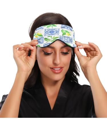 WELLDAY Lemon Ceramic Sleep Mask - Adjustable Eye Shade Cover for Men and Women - Buy Online on SooperMarket.com