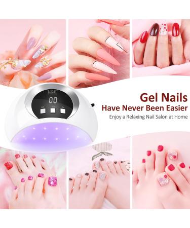 Kisspet 54W UV Nail Lamp with LCD Screen and Timer for Gel Nails - Portable White Nail Dryer - Buy Online on SooperMarket.com