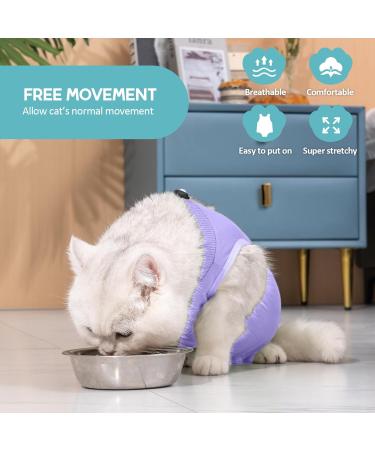 Avont Katzenbody - Post-Op Recovery Suit for Cats | Leak Protection Abdominal Wounds Skin Diseases | Size M - Lavender - Buy Online on SooperMarket.com
