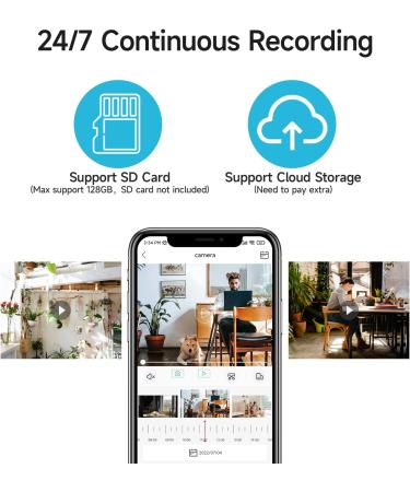 Woolink 2K Wireless Light Bulb Security Camera - Smart Surveillance Camera with Color Night Vision, Motion Detection, and Cloud/SD Card Storage - Buy Online on SooperMarket.com