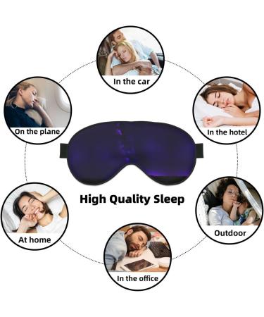 Purple Starry Sky Soft Sleep Eye Mask - Breathable Eye Patch for Women | Perfect for Travel & Relaxation - Buy Online on SooperMarket.com