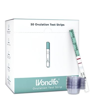 Wondfo 50 Ovulation Strips Tests with 50 Cups - Ultra Early Result Detection Highly Sensitive Fast Home Self- Most Fertility Day Predictor Kit with 50 Cups included 1 count (Pack of 50)