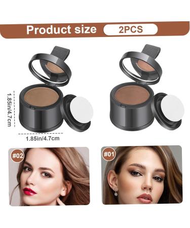 2Pcs Root Touch Up Powder Windproof & Sweatproof Hairline Powder for Women & Wen Natural Stain-Proof Hair Loss Concealer Hairline Powder for Thinning Hairline Coffee & Light Coffee Coffee Light Coffee - Buy Online on SooperMarket.com