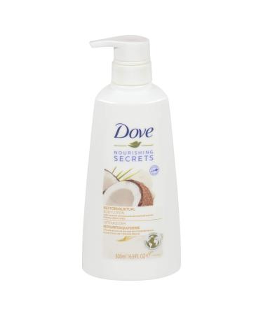 Dove Nourishing Secrets Restoring Body Lotion, Dry Skin Relief for Women with Coconut Oil and Sweet Almond Extracts - 16.9 FL OZ Pump Bottle (Pack of 2) 16.91 Fl Oz (Pack of 2)