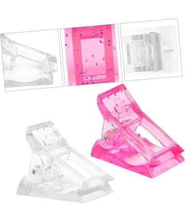 Mikinona 36 pcs Pink Tips Manicure Finger Quick Clip Gel Fixing Clips A for and Curve Tip Tools Fixation Pinchers Nail Poly Tool Salon DIY Accessories Extension Nails White Fake 1 count (Pack of 1) White Pinkx3pcs - Buy Online on SooperMarket.com
