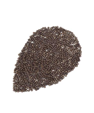 200 Pcs 3.0mm Hair Beads Silicone Lined Copper Nano Rings Micro Links Beads for Hair Extensions (Brown) 200 pcs Brown