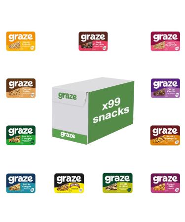 Graze Snacks Variety box - Oats snacks & Crunch lunch box snacks - Best of all flavors selection box - Selection box of 99 Snacks