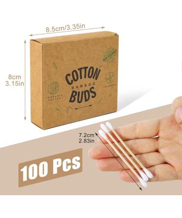 Sularpek Cotton Buds 100 Pcs - Bamboo Cotton Swabs for Ear & Makeup Cleaning - Buy Online on SooperMarket.com