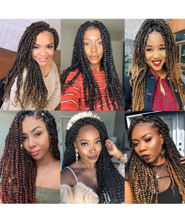 18 inch Passion Twist Water Wave Crochet Braids Hair - 7 Packs | Long Bohemian Locs | Synthetic Hair Extensions for Spring Twist and Fluffy Style - Buy Online on SooperMarket.com